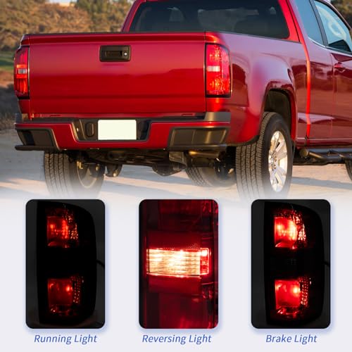 Tail Light Assembly for 2015-2022 Chevy Colorado Halogen, Red Clear Lens, Left Driver Side K83166