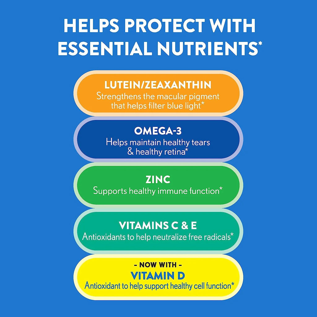 Adult 50+ Eye Vitamin & Mineral Supplement, 150 Softgels W375