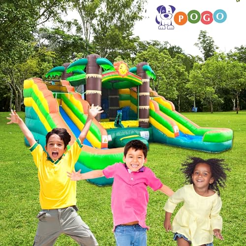 Inflatable Bounce House with Double Water Slides for Kids X3530