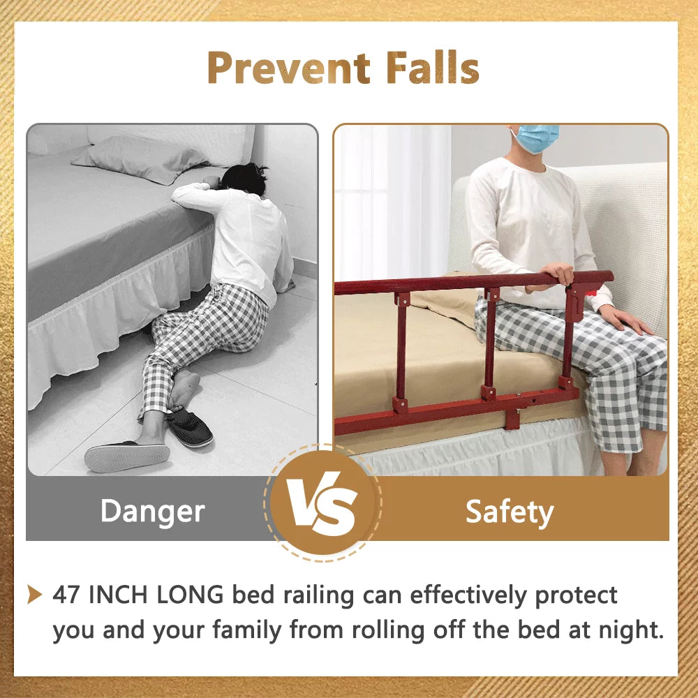 Bed Rail Safety Guard for Seniors with Swing Down Handle S26044