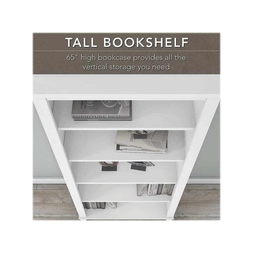 White 5 Shelf Tall Bookcase P636498
