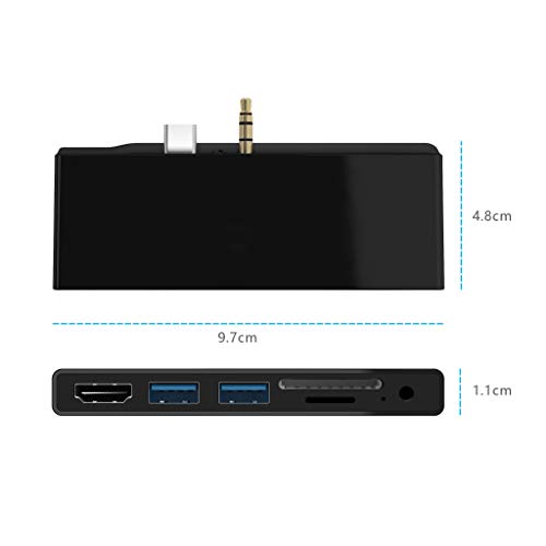 7-in-2 USB-C Docking Station for Surface Go with 4K HDMI, USB 3.0, SD Card Slot S48329
