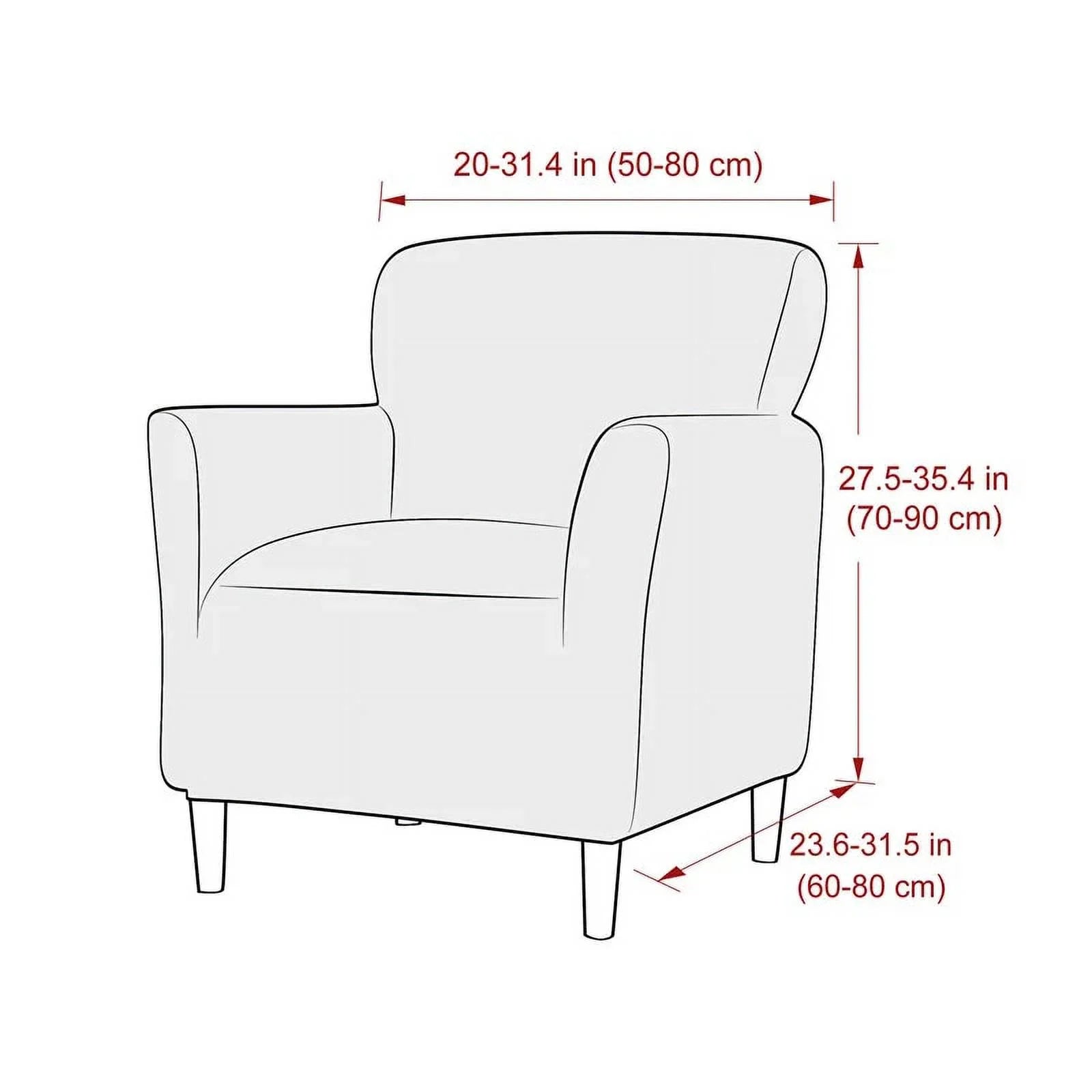 Waterproof Stretch Armchair Slipcover with Anti-Slip Backing N438446
