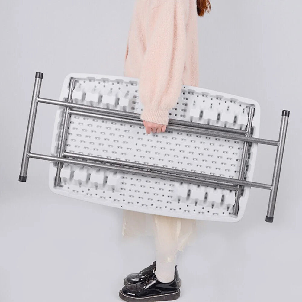 Folding Snack Table with Laptop Stand, Height Adjustable for Home F4821