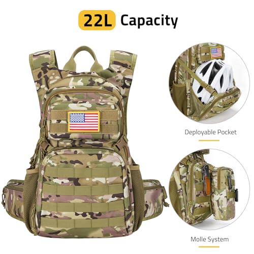 Tactical Hydration Backpack 3L with Water Bladder for Hiking Cycling Running W3533
