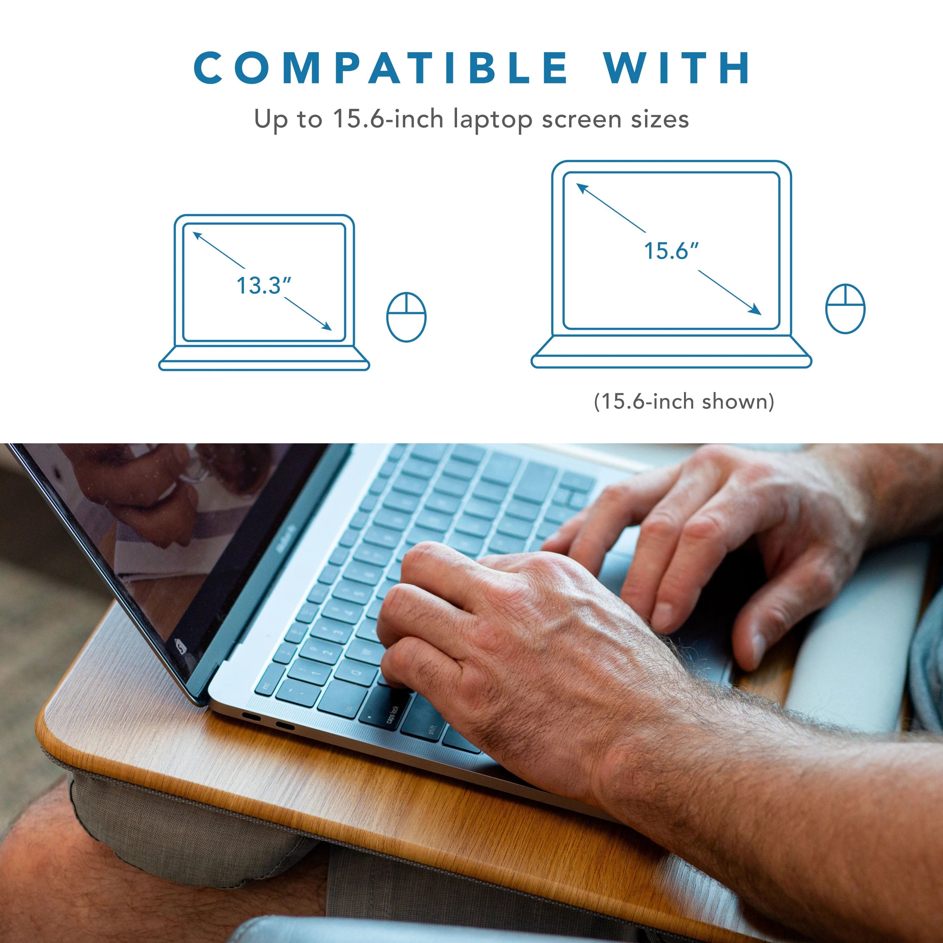 Lap Desk with Wrist Rest, Mouse Pad and Phone Holder K176