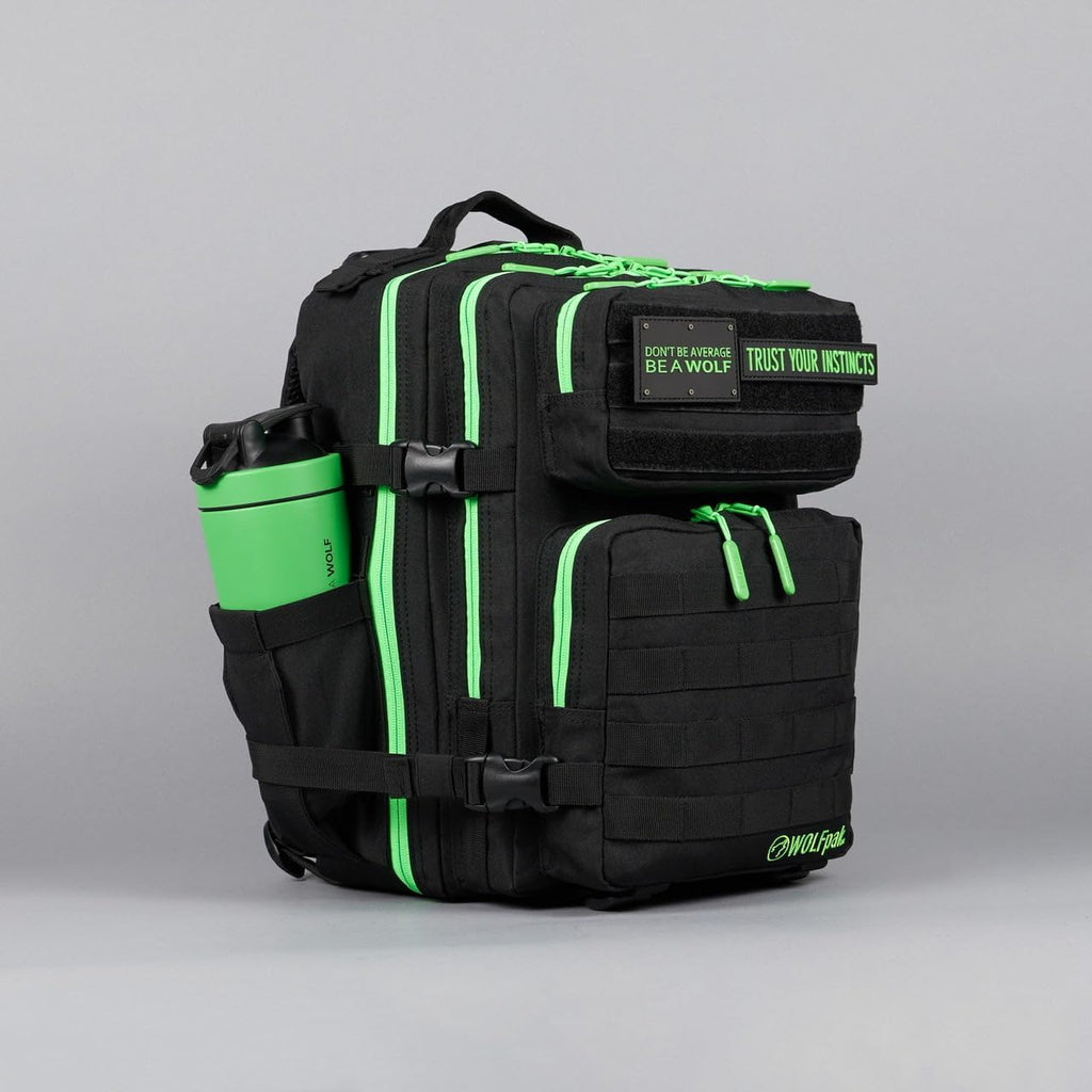 25L Backpack Black Neon Green P588