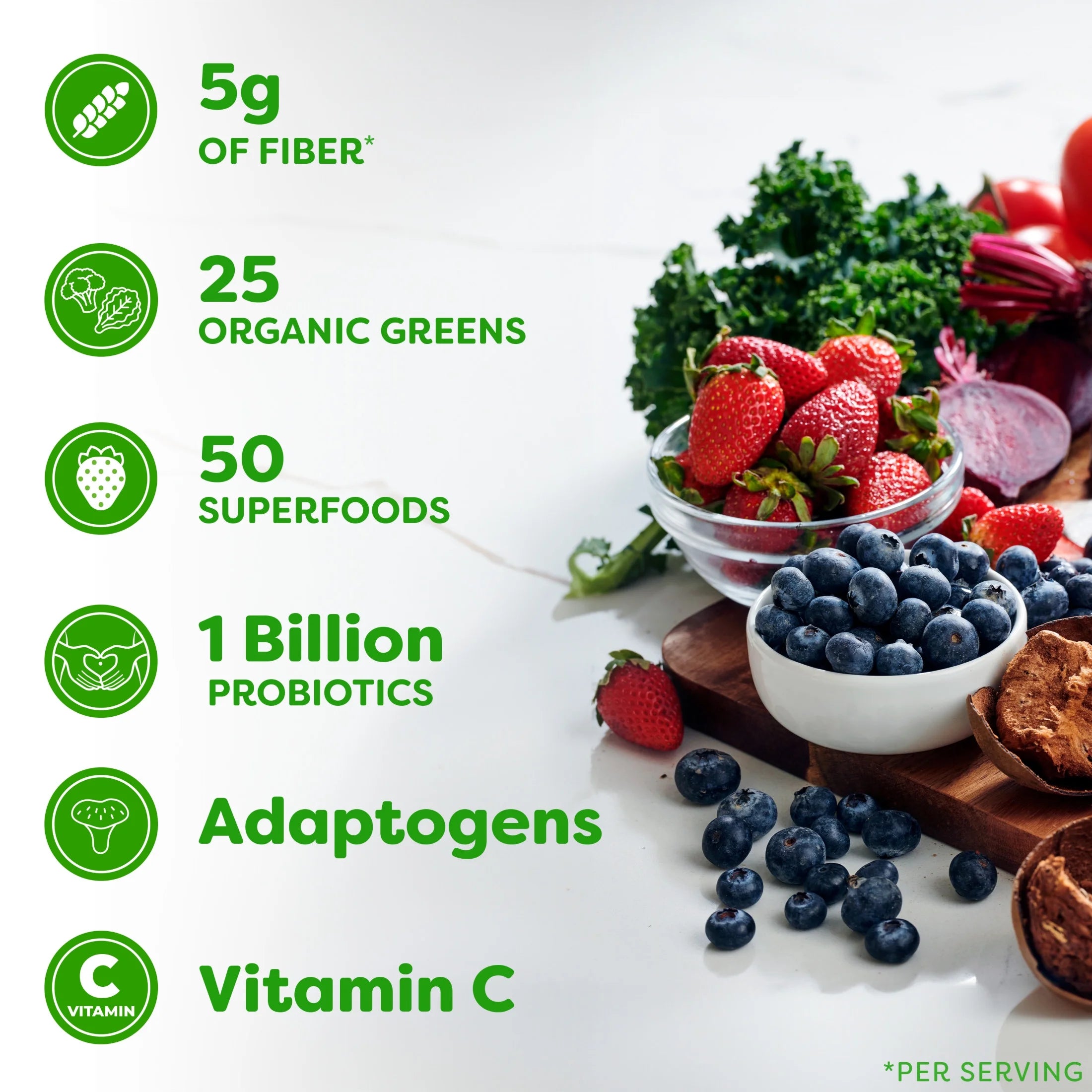Organic Vegan Fiber Superfood Powder - Orange Mango W6529