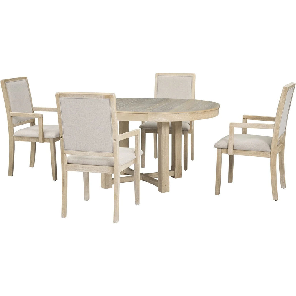 Extendable Wood Dining Table Set, 5-Piece T476437