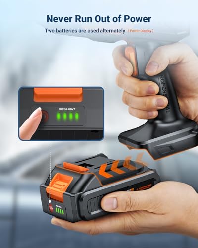 Cordless Pressure Washer 970PSI Portable Handheld Cleaner with 6-in-1 Nozzle Z3821