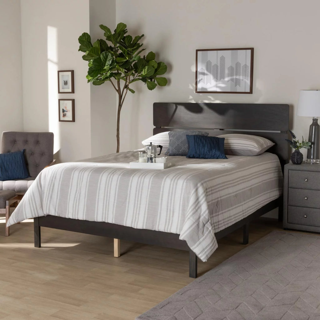 Full Size Wood Panel Bed J889306