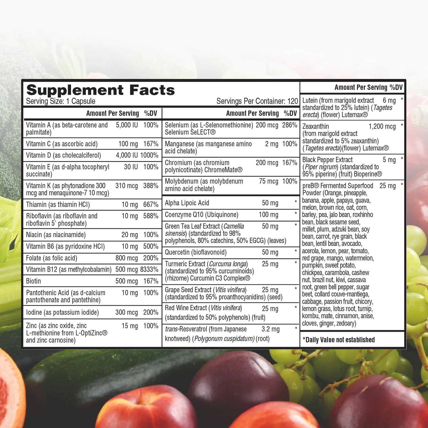 One Daily Multivitamin, 120 Vegetarian Capsules O759802