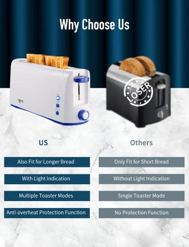 2 Slice Wide Slot Toaster with Defrost and Reheat I108856
