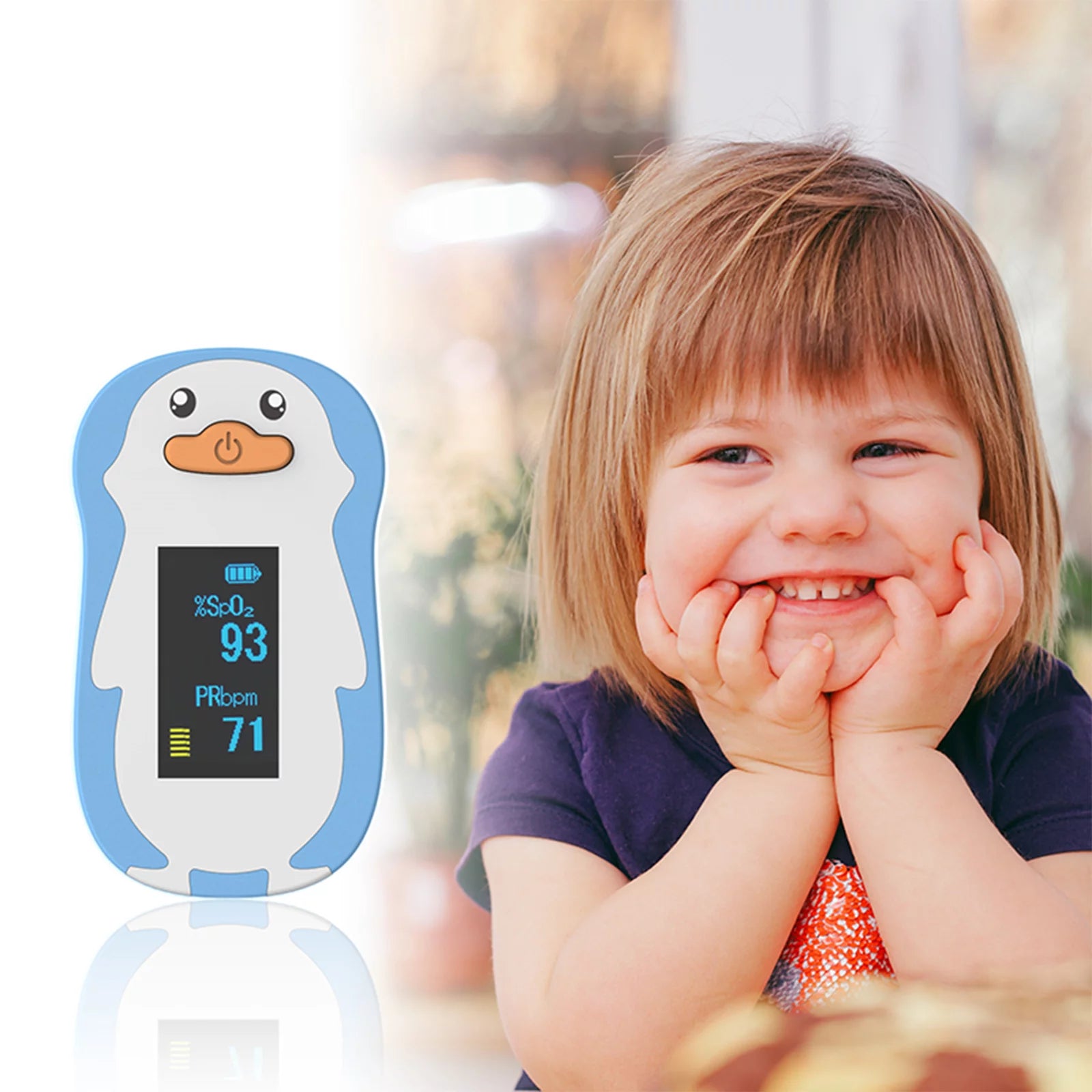 Fingertip Pulse Oximeter for Kids and Children, Blue X5041