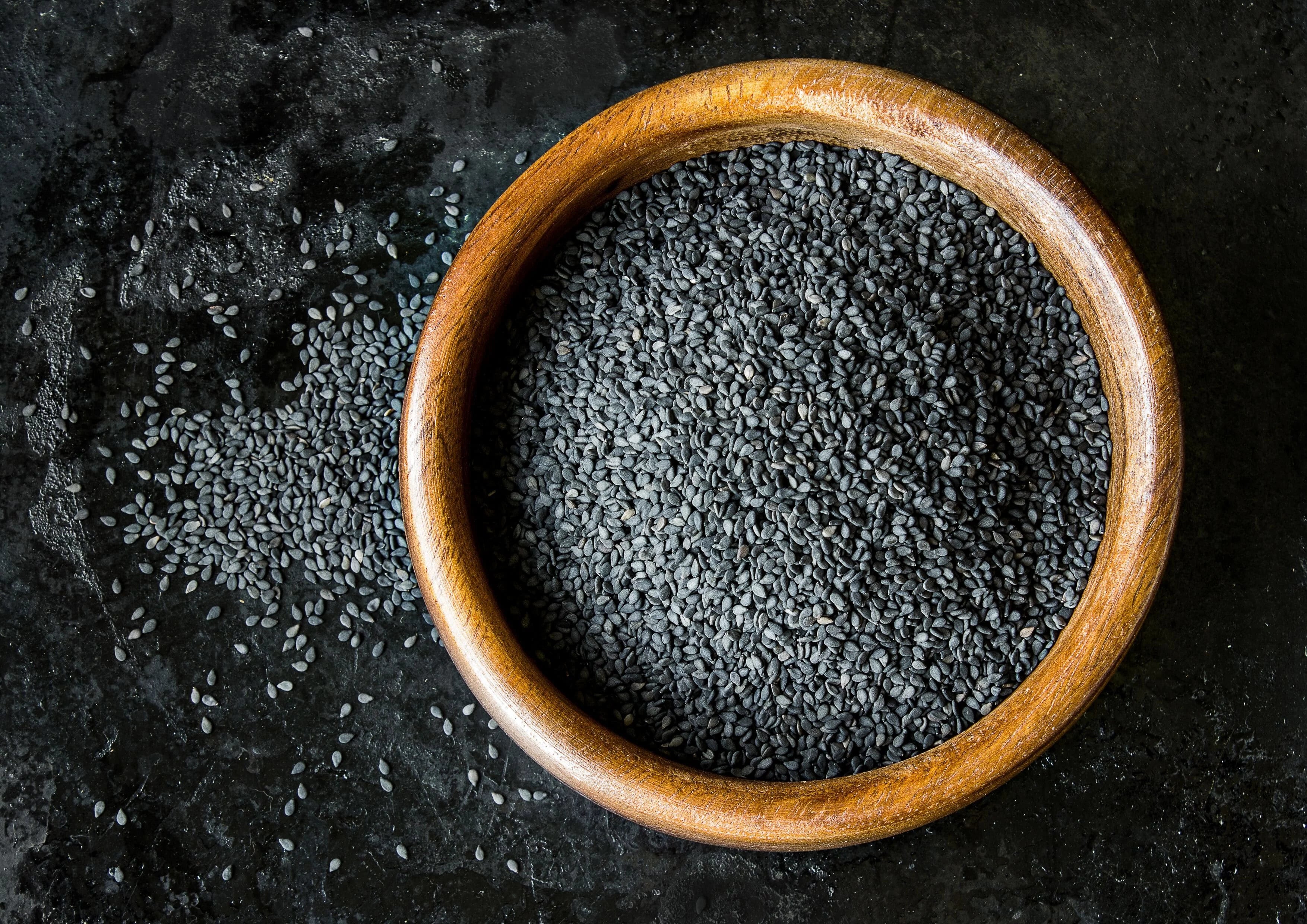 Black Sesame Seeds, 8 Pounds, Raw, Vegan, Kosher C5110