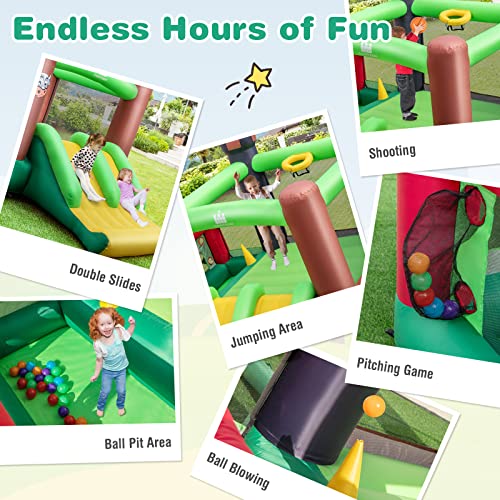 Inflatable Bounce House with Dual Slides and Ball Pit Z5982