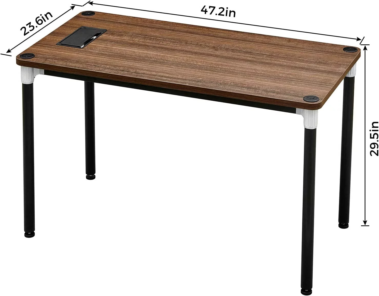 Walnut Computer Desk 47 Inch for Home Office V544709