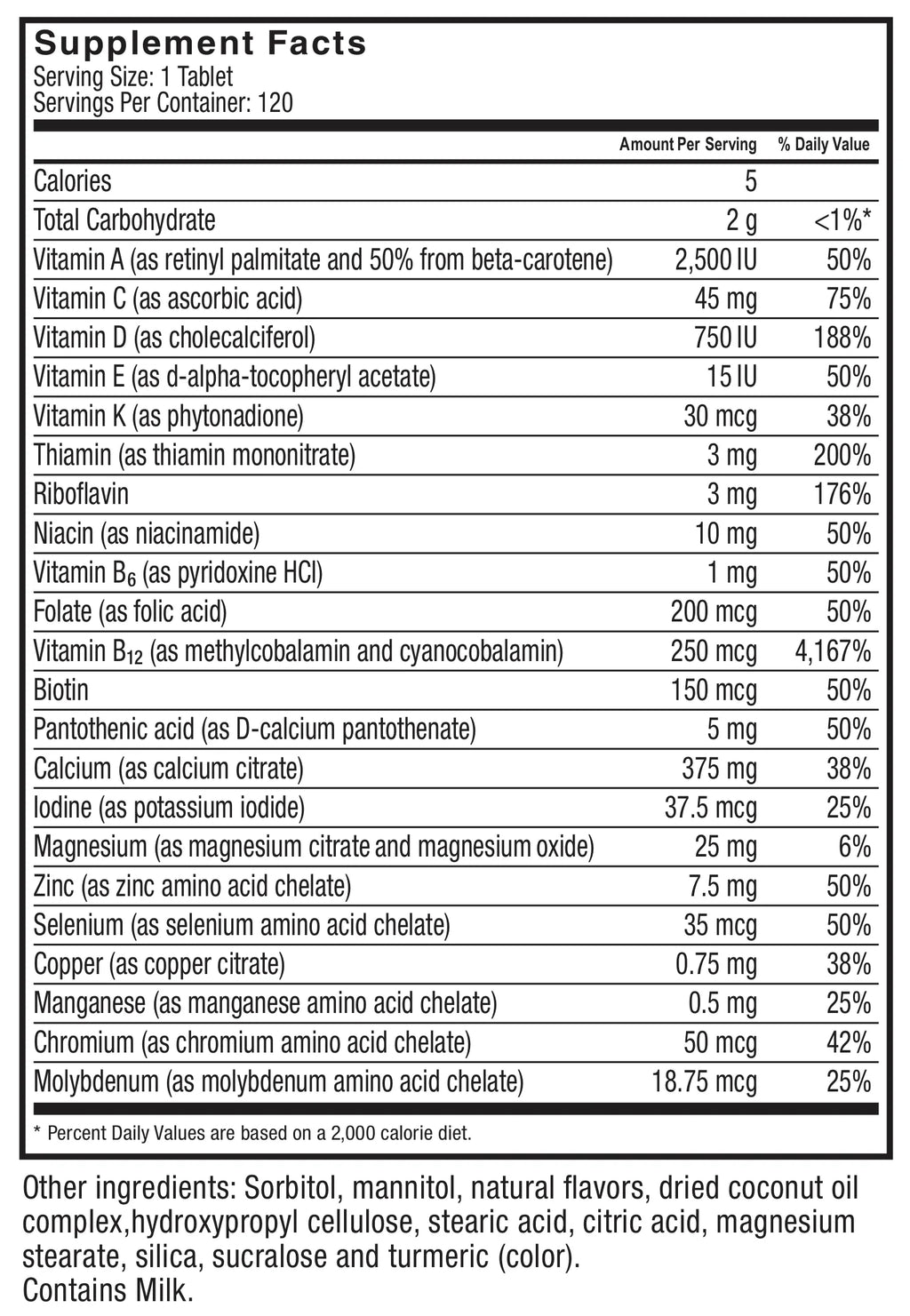 Bariatric Multivitamin with Calcium Citrate Chewables, Orange Pineapple, 120 Count H3260