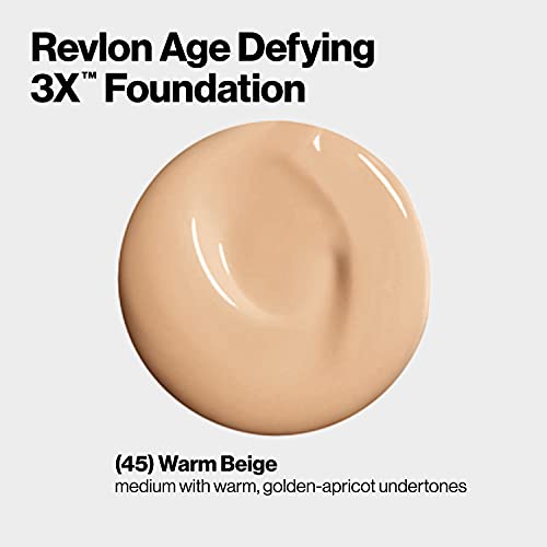 Age Defying Liquid Foundation with SPF 30, Medium Buildable Coverage, 1 Fl Oz R1289