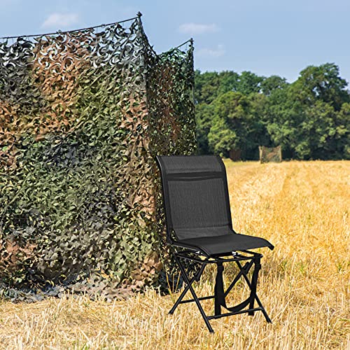 Hunting Chair, 360 Degree Swivel with Carry Handle, Folding Dove Hunting Chair with Armrest O604