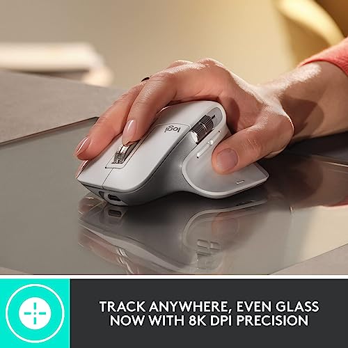 Wireless Performance Mouse with Ultra-Fast Scrolling, Ergo, 8K DPI, USB-C, Bluetooth, Pale Grey A260021