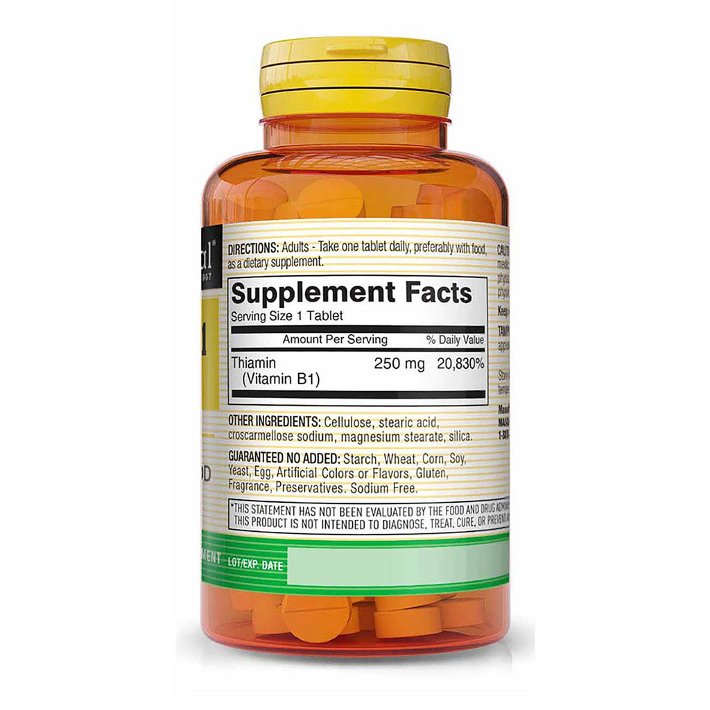 Vitamin B1 (Thiamin) 250 mg, 100 Tablets R306699