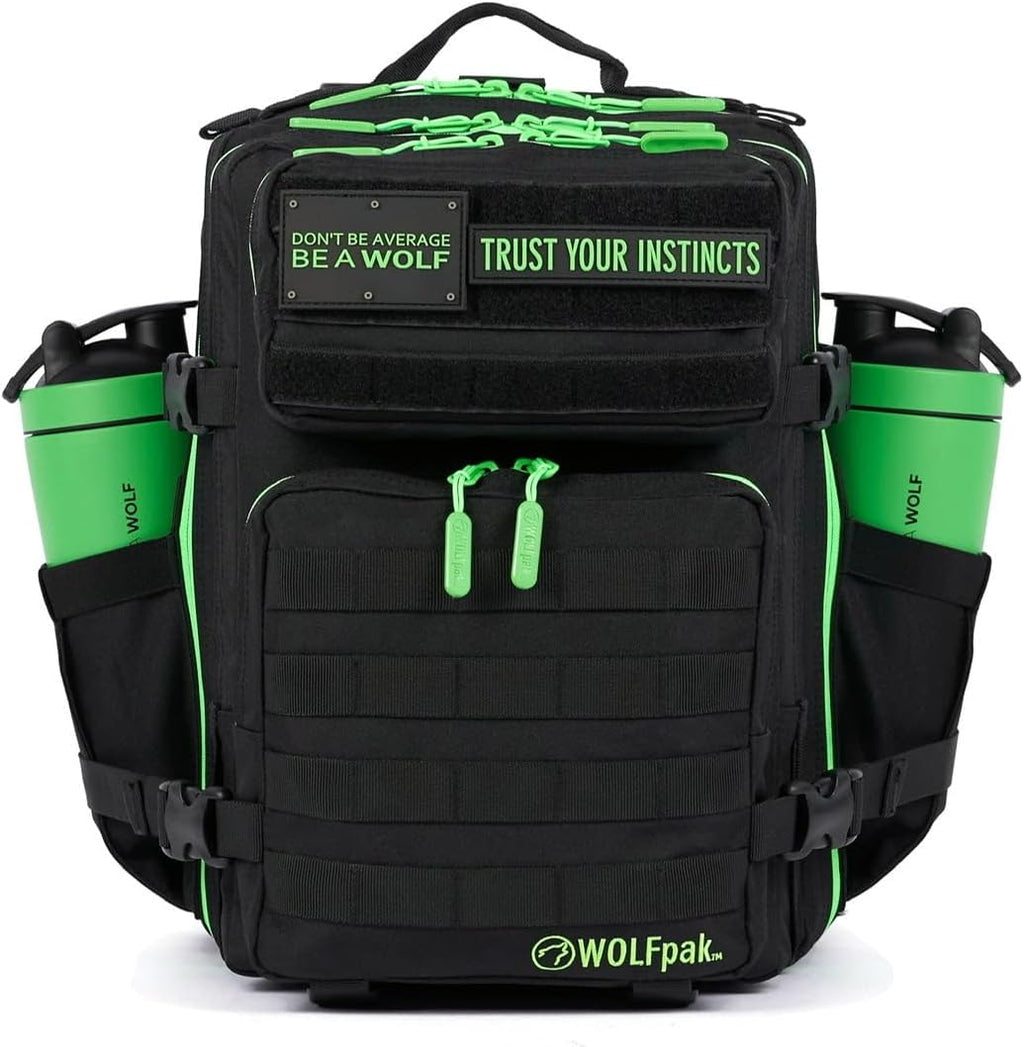 25L Backpack Black Neon Green P588