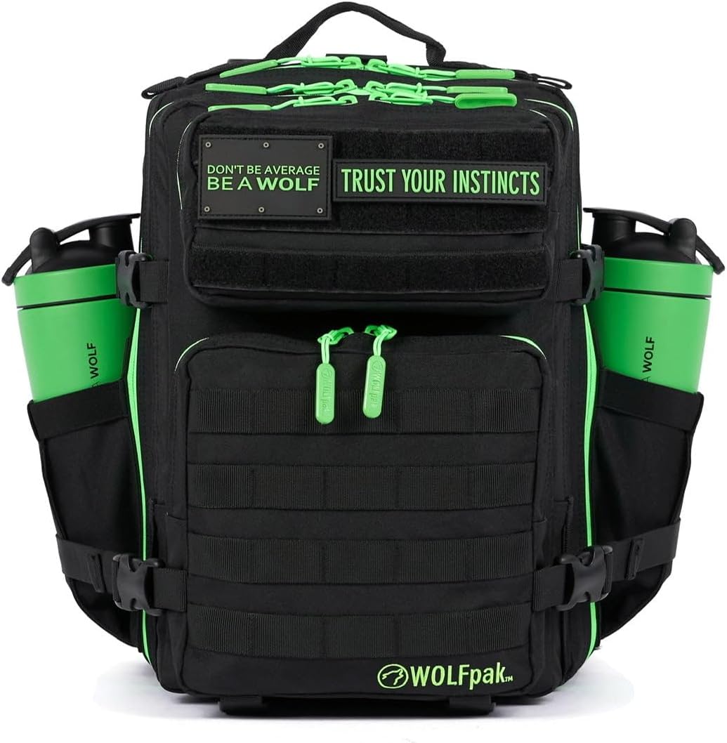 25L Backpack Black Neon Green P588