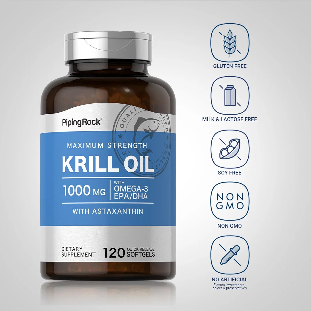 Krill Oil 1000mg Softgels with Astaxanthin R4988