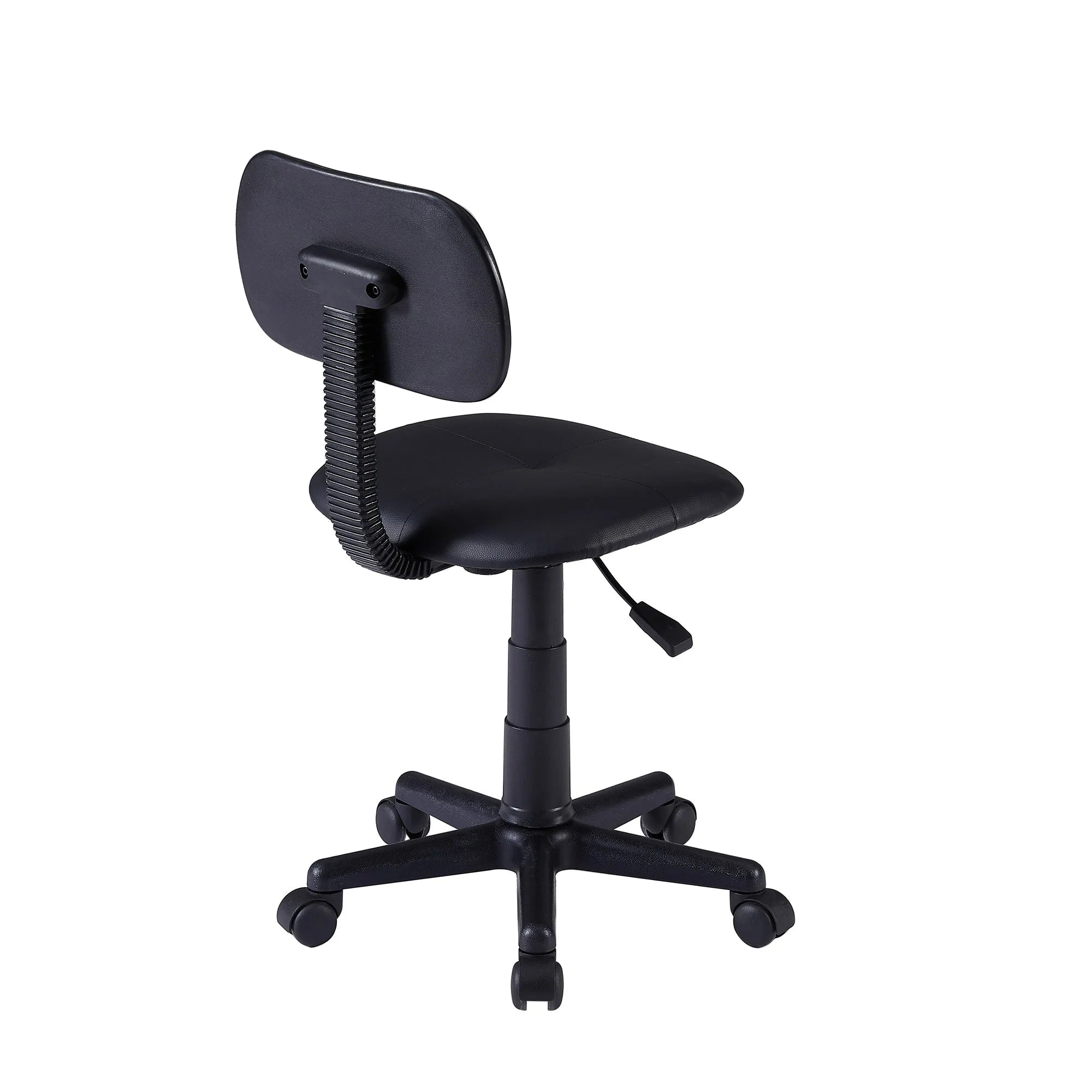 Armless Office Chair, Low-Back Adjustable Height Desk Chair, Black T211755