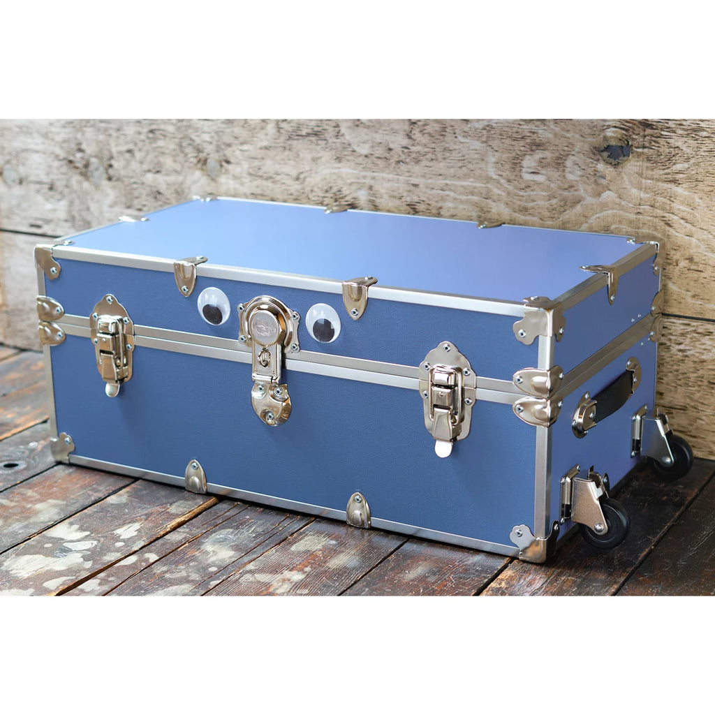 Large Leather Embossed Vinyl Trunk for Storage, 32"x18"x14" T9122