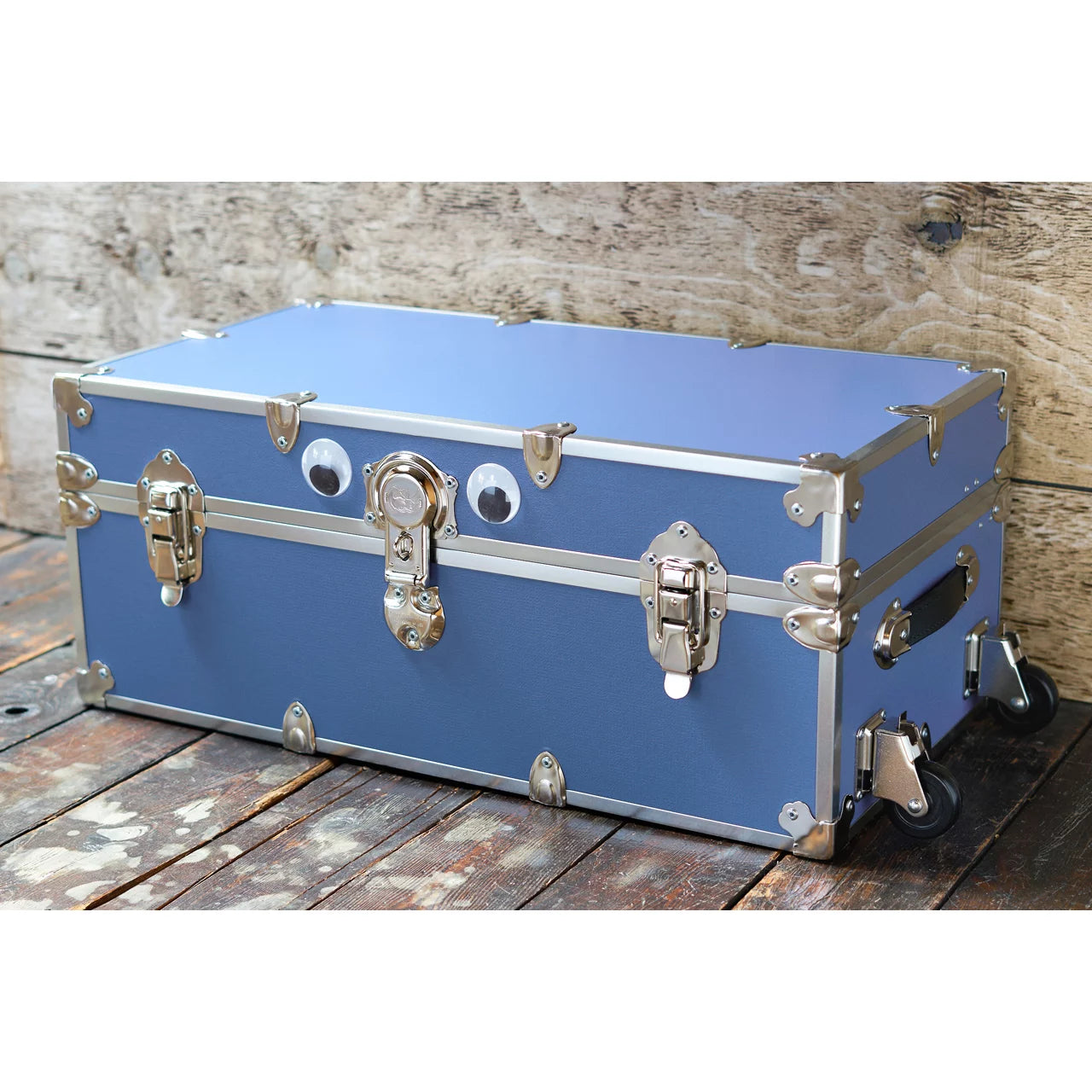 Large Leather Embossed Vinyl Trunk for Storage, 32"x18"x14" T9122