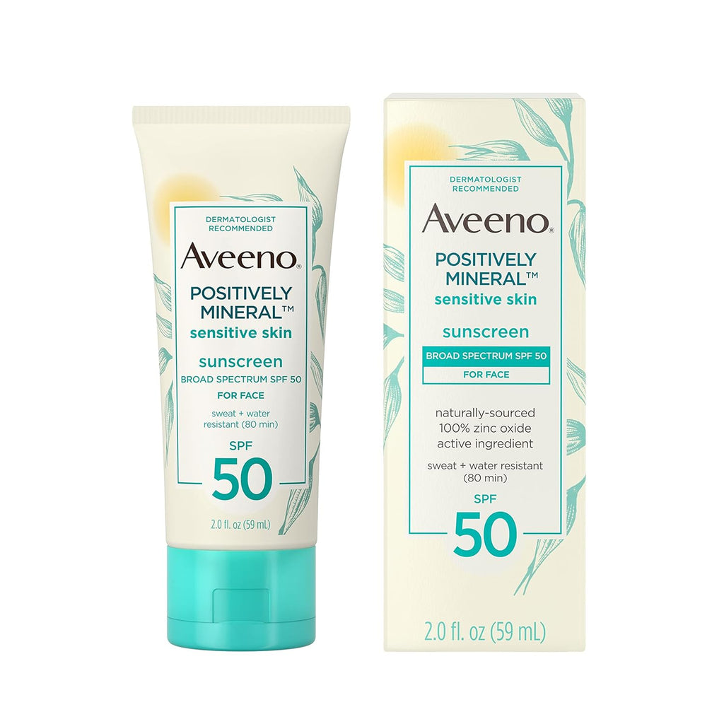 Mineral Sunscreen Lotion SPF 50 for Face, Lightweight, Travel-Size 2 fl. oz N764