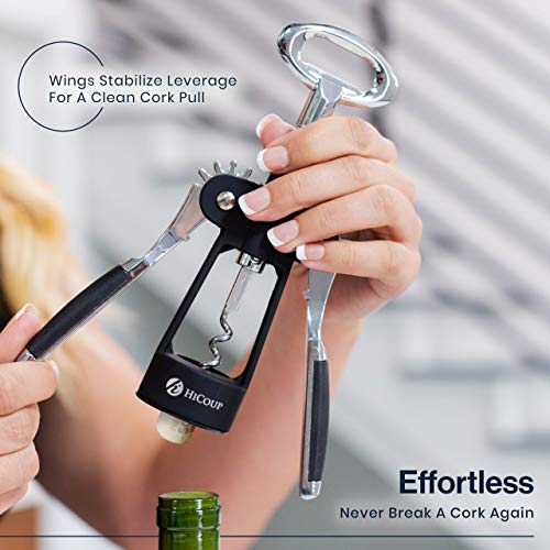 Wine Opener with Winged Grip and Stopper P183