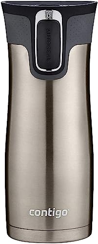 16oz Stainless Steel Vacuum Travel Mug 2-Pack with Spill-Proof Lid W2610
