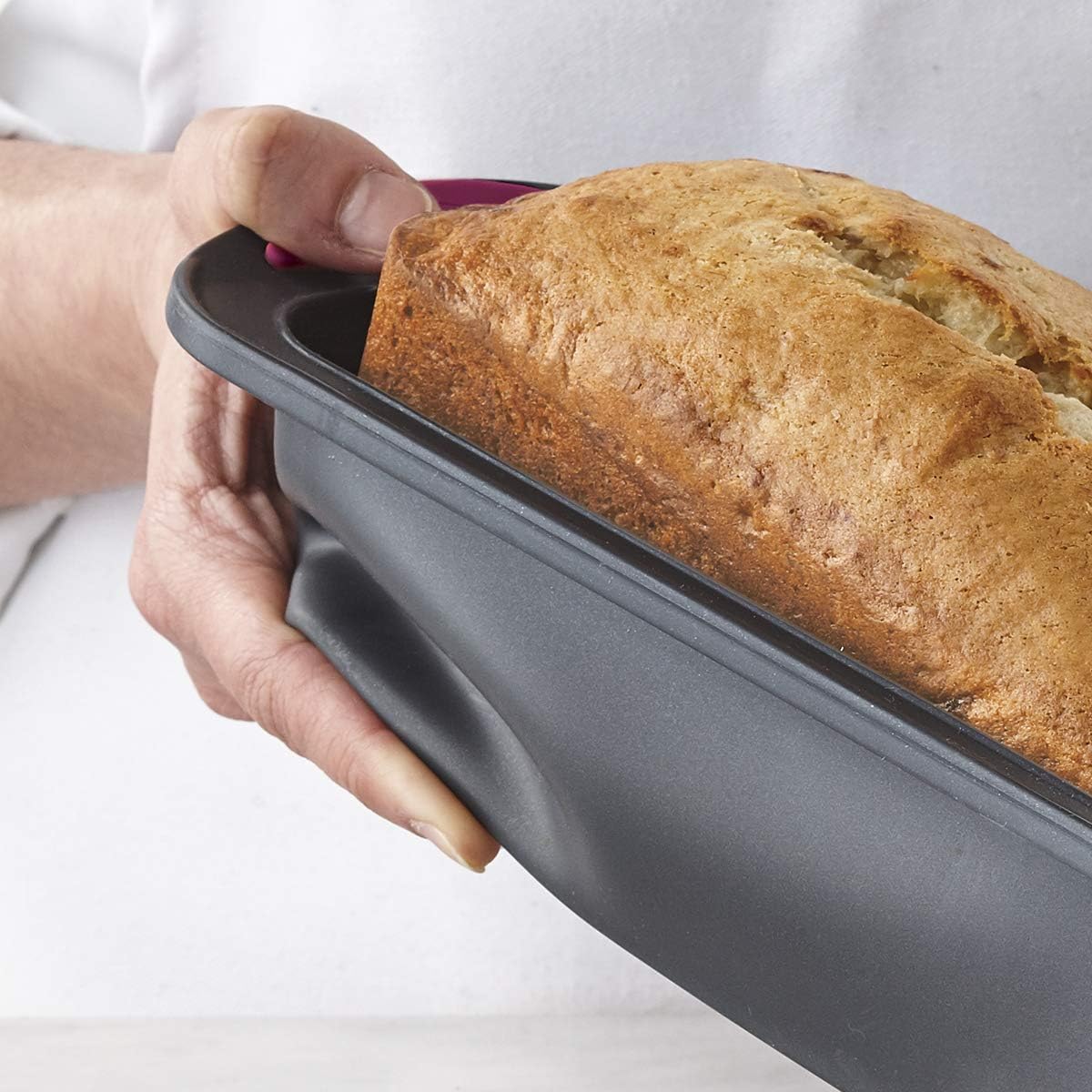 Silicone Loaf Pan, Medium, White Confetti P6468