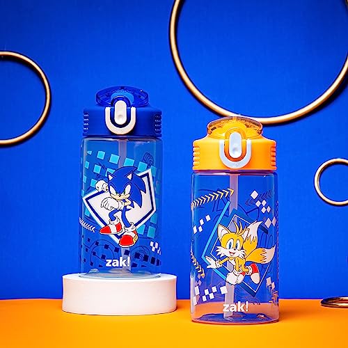 Kids Water Bottle with Spout Cover and Carrying Loop, 16 oz, Pack of 2 C7967