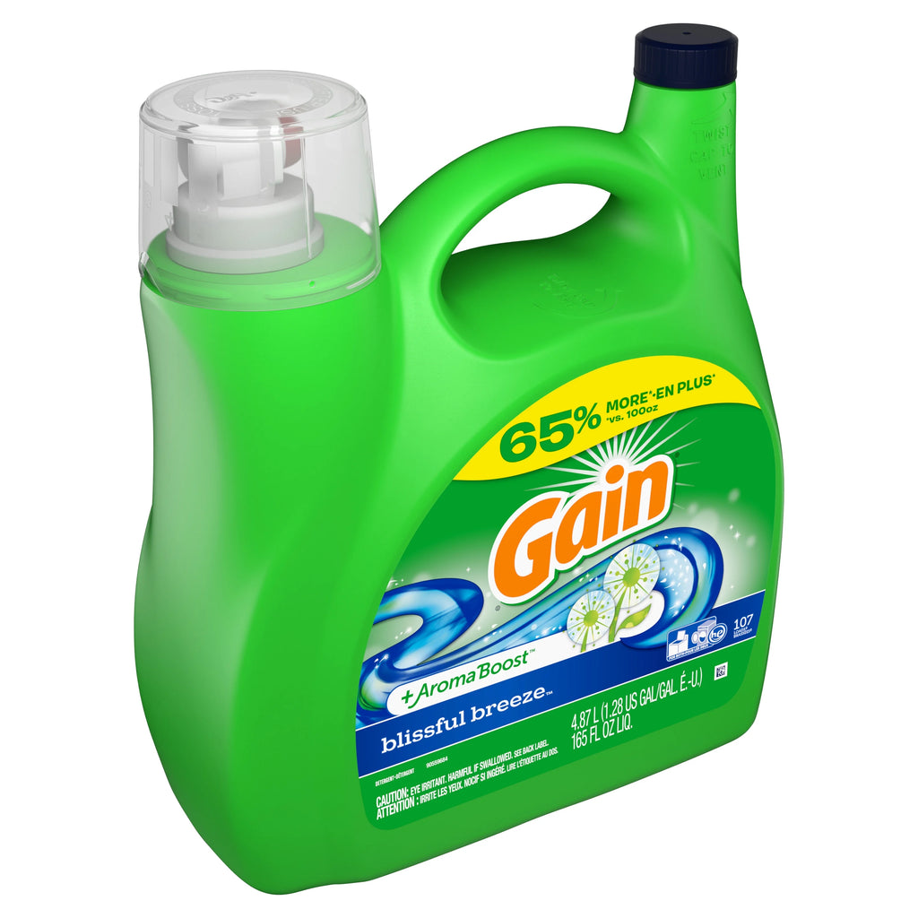 Blissful Breeze Liquid Laundry Detergent, 107 Loads, 165 Fl Oz Y957