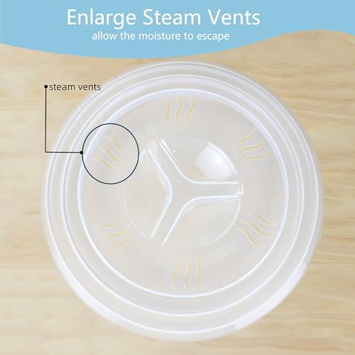 Microwave Splatter Cover 11.5 Inch with Handle and Steam Vents, 2-Pack L818