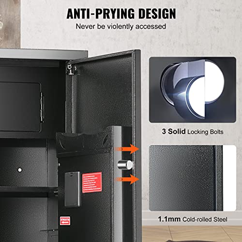 Gun Safe with Digital Keypad, Quick Access Storage Cabinet for Rifles and Shotguns T7376