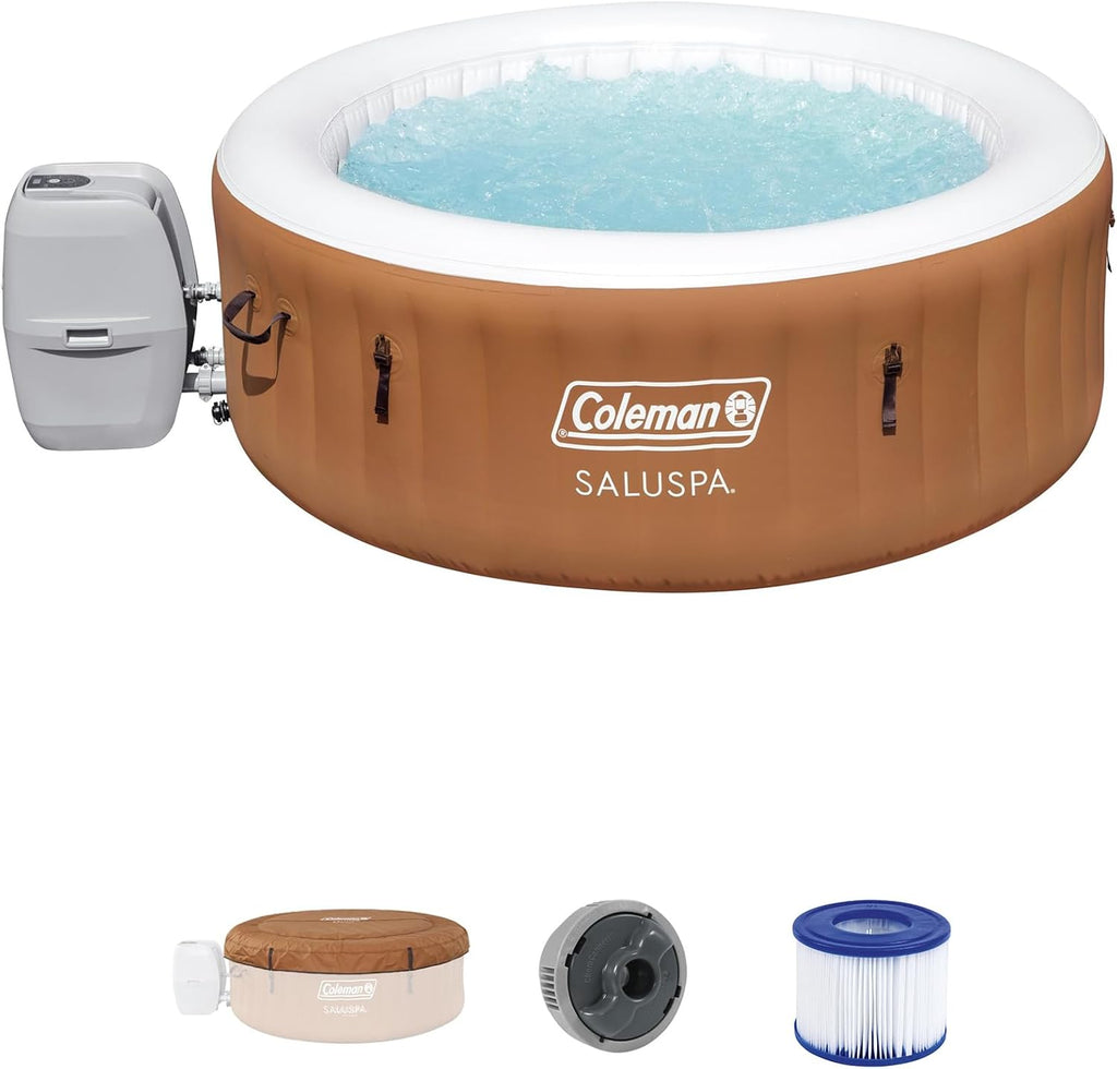 Inflatable Round Hot Tub with 2 Spa Seats and Headrest Pillows P8335