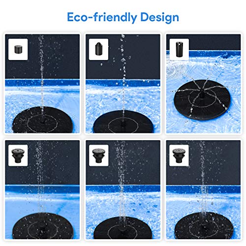 Solar Fountain, Floating Solar Water Pump for Bird Bath, Garden, Pond Z166
