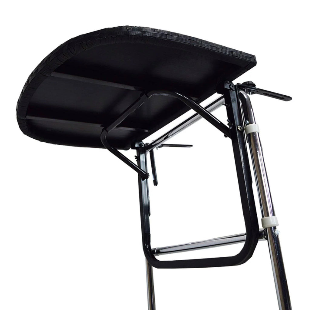 Wicker and Metal Foldable Balcony Table with Adjustable Clamps S4397