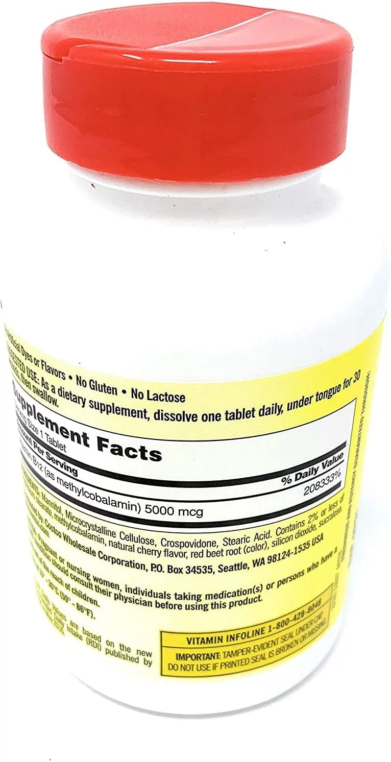 Quick Dissolve B-12 5000 mcg, 300 Tablets V420