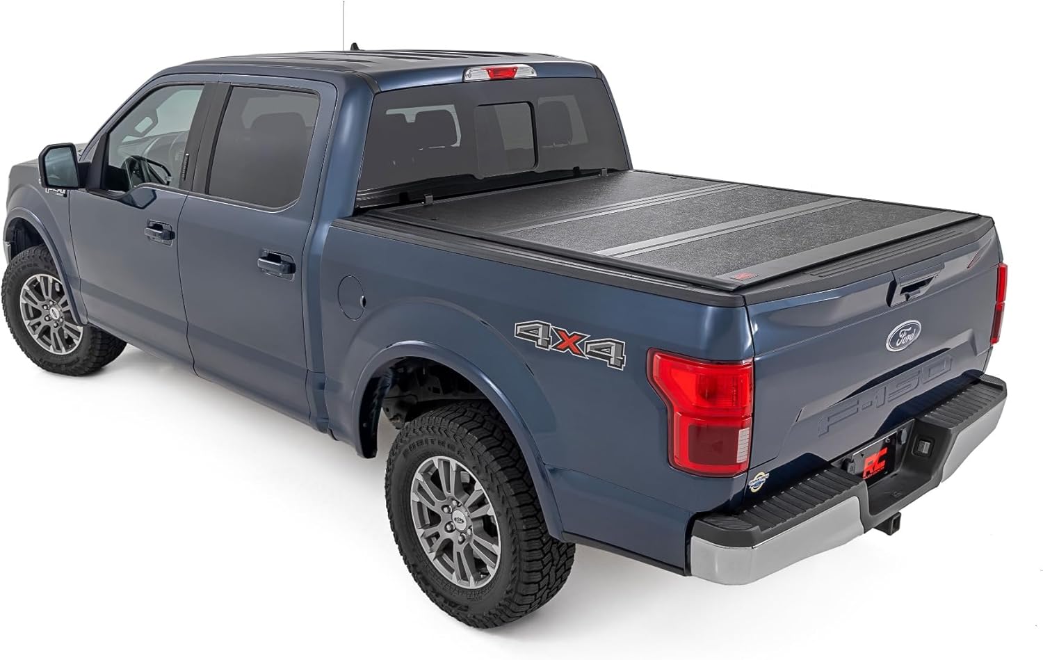 Hard Low Profile Tri-Fold Truck Bed Tonneau Cover for Ford F-150 (2015-2020) - Fits 5'7" Bed V6955
