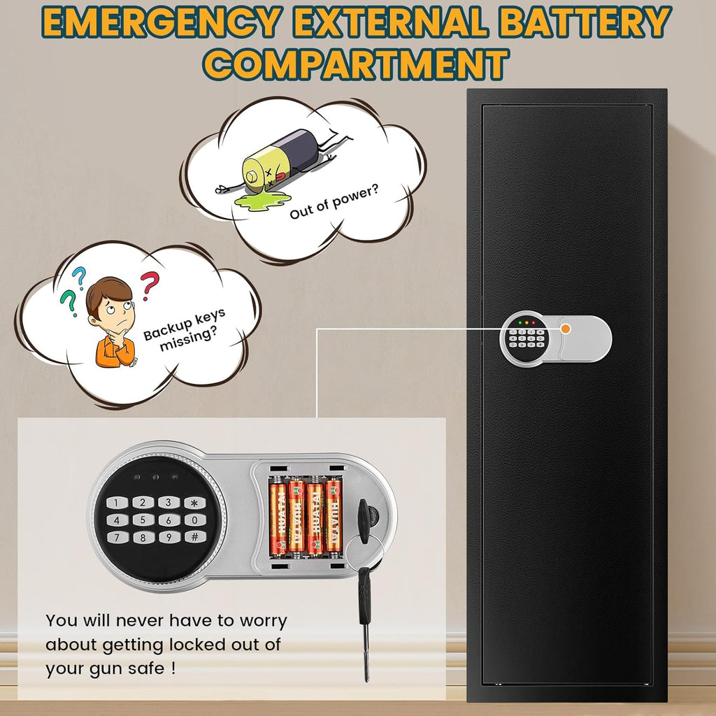 Fireproof Gun Safe for Rifles and Pistols with Digital Keypad J460503