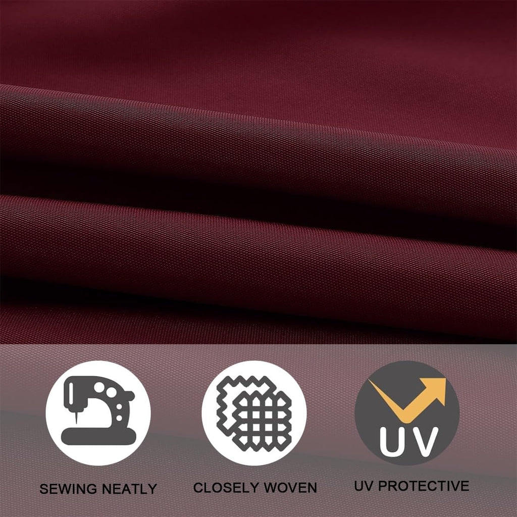 Outdoor Patio Umbrella Replacement Canopy Cover, UV Protective, Wine Red B5716