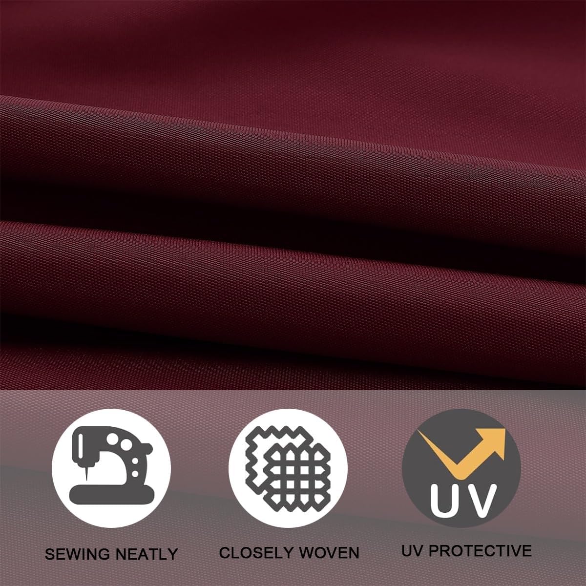 Outdoor Patio Umbrella Replacement Canopy Cover, UV Protective, Wine Red B5716