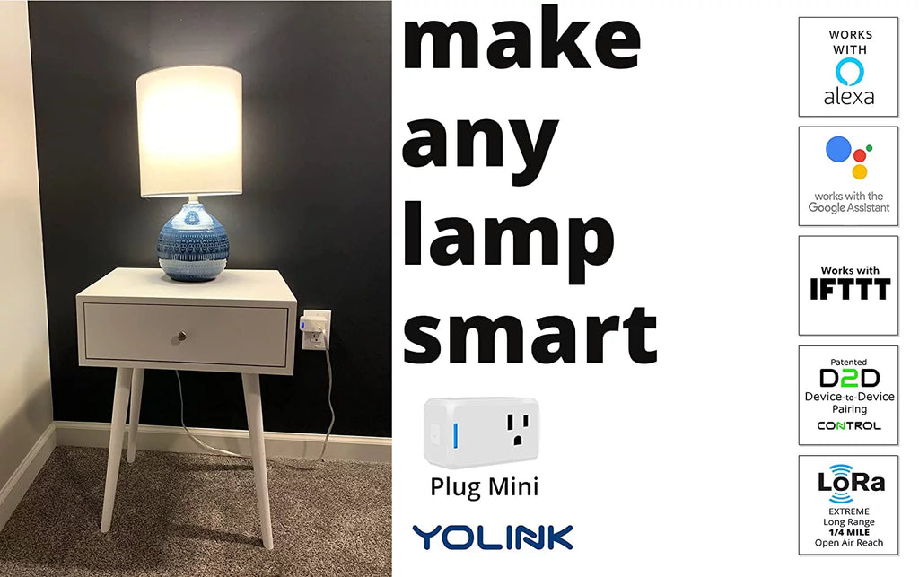 Smart Plug Mini Outlet, Long Range Remote Control, Works with Alexa and Google Assistant V253015