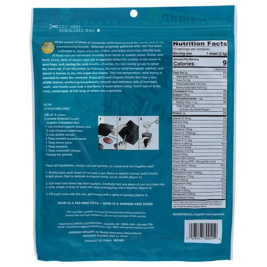 Organic Pacific Nori Sheets 0.9 oz Pack of 2 V219538